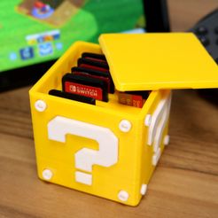 Super Mario Box.JPG Question Block Switch Cartridge Case